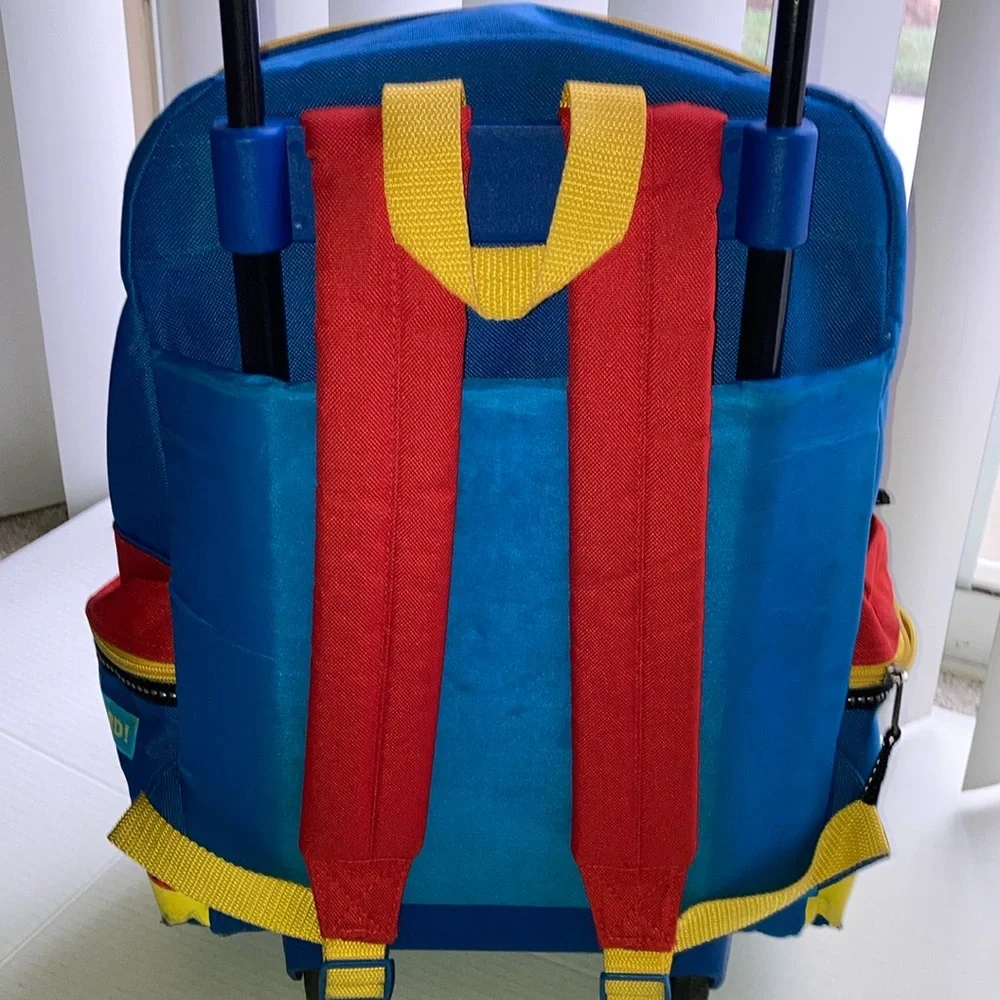 Thomas & Friends Kids 17” Blue Travel Roller Bag Backpack - Picture 8 of 17
